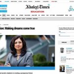 Education - making dreams come true, article by Vandana Mahajan in Khaleej Times