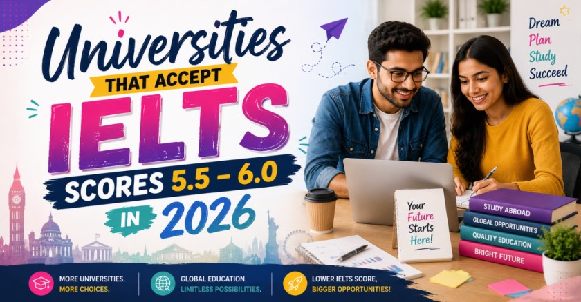 A large number of universities ask for scores between 6.5 and 7.0, making students with bands between 5.5 and 6.0 feel like their study abroad dream is over