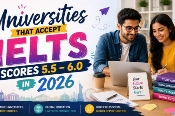A large number of universities ask for scores between 6.5 and 7.0, making students with bands between 5.5 and 6.0 feel like their study abroad dream is over